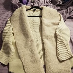 Torrid Ivory Faux Sherpa Open Front Jacket Size 4